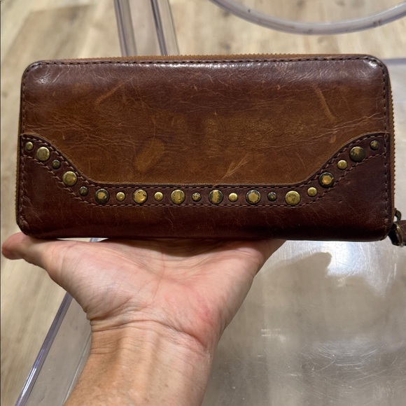 Frye Melissa studded Leather Zippered Wallet - Picture 3 of 5